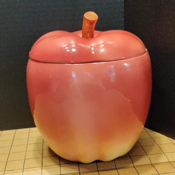 Otagiri 1984 large vintage apple cookie jar - Picture 2 of 16